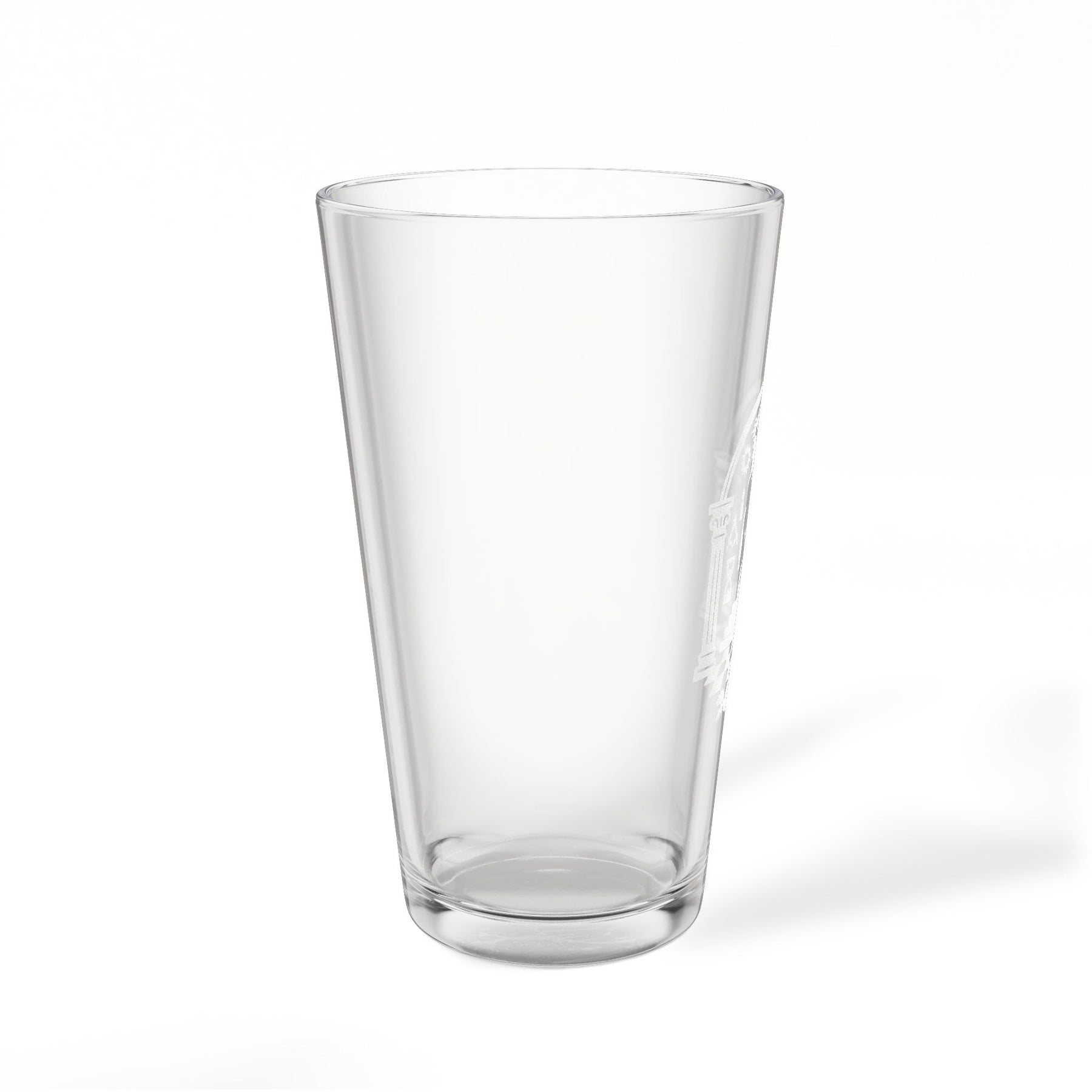 Master Mason Blue Lodge Pint Glass - Checkered Floor Pillars All-Seeing Eye & Tools - Bricks Masons
