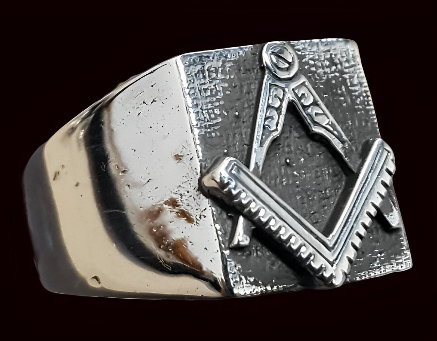 Masonic Ring, Apprentice Degree, Silver, Freemasonry, 1.5 cm, Art. 55 - Bricks Masons