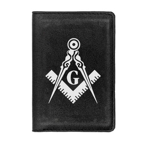 Master Mason Blue Lodge Wallet - Black & Brown - Bricks Masons