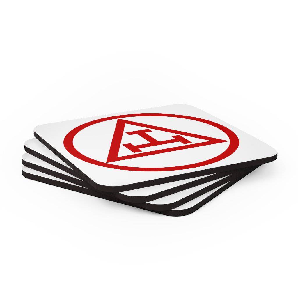 Royal Arch Chapter Coaster - White & Red