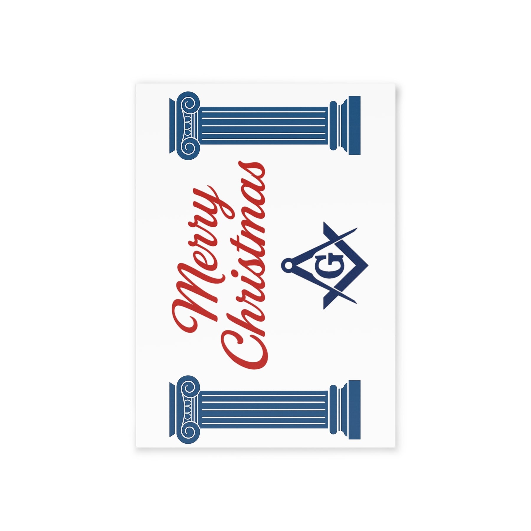 Master Mason Blue Lodge Greeting Card -  (Two-sided print) - Bricks Masons