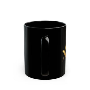 Master Mason Blue Lodge Mug - Golden Square & Compasses with G - Bricks Masons