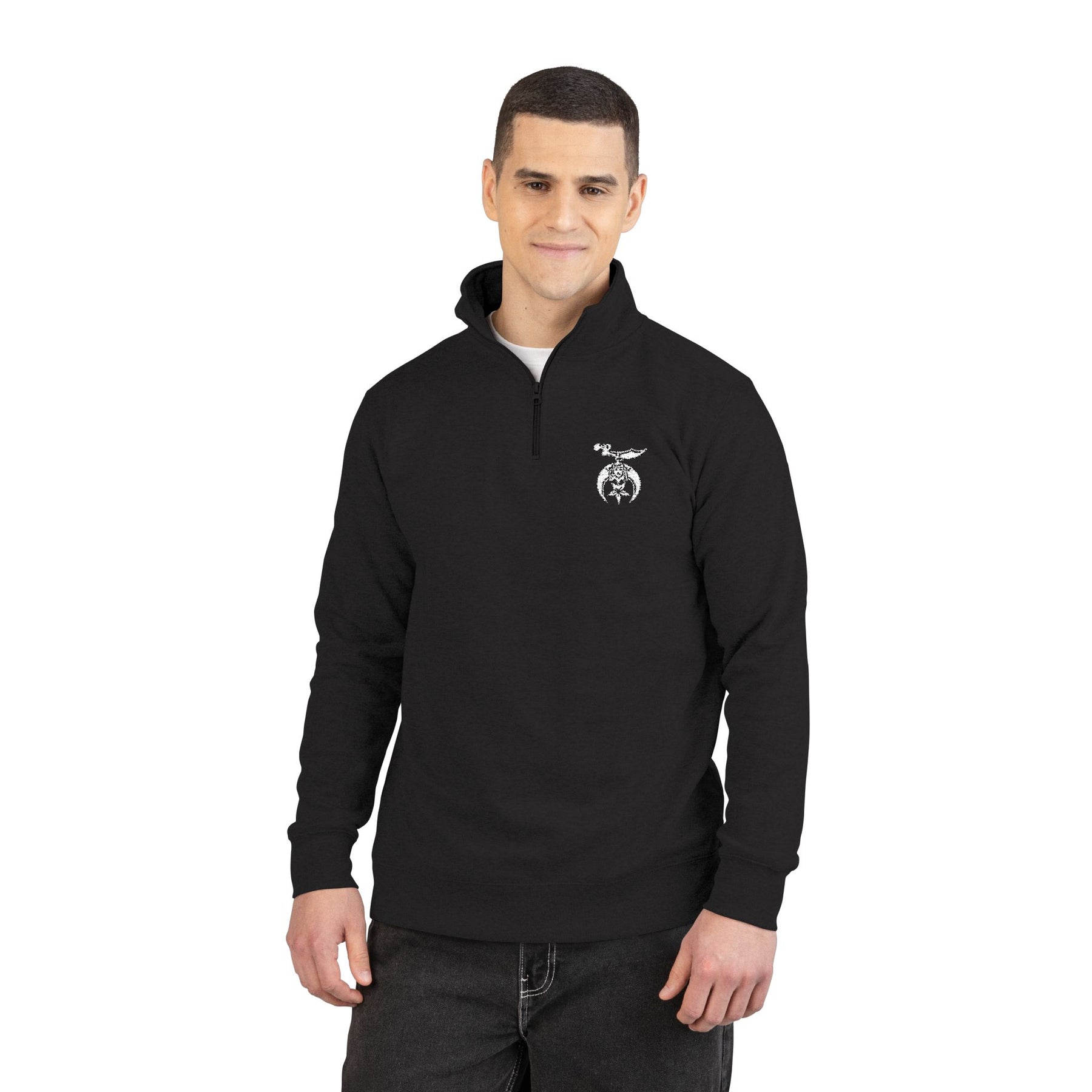 Shriners Sweatshirt - Embroidered Sphinx Crescent Emblem - Bricks Masons