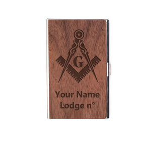 Master Mason Blue Lodge Card Holder - (RFID Protection) - Bricks Masons