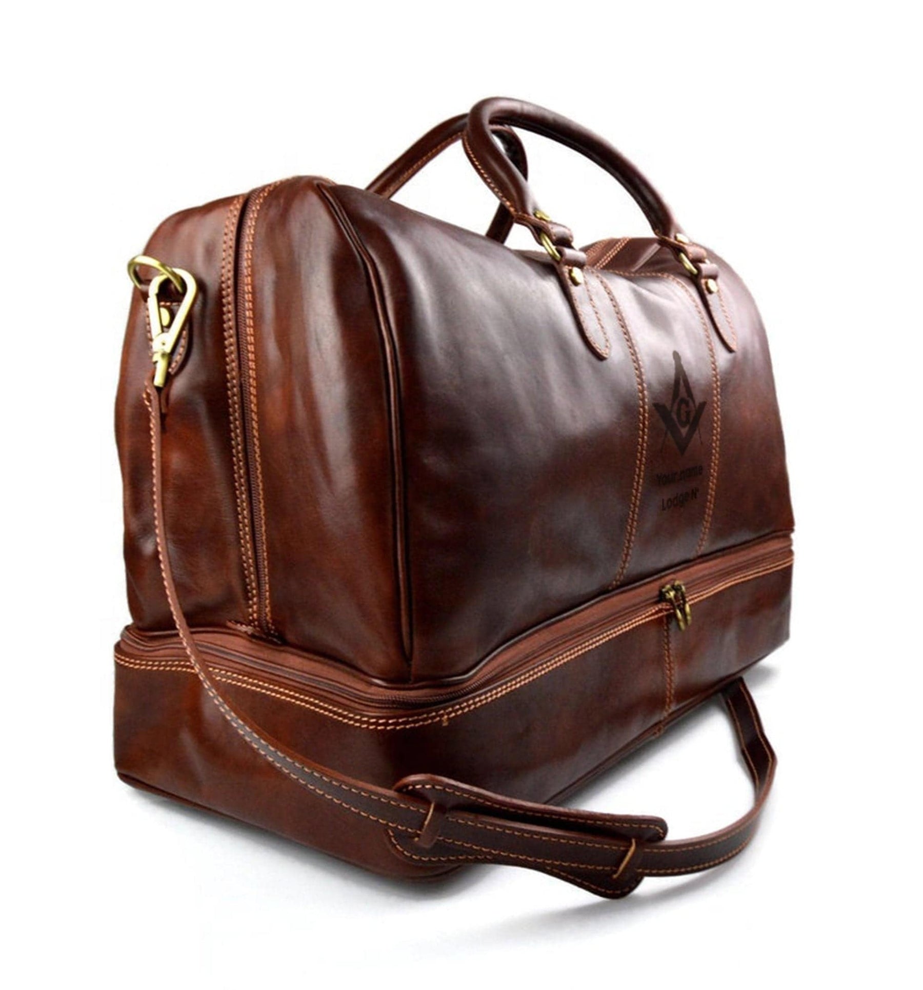 Master Mason Blue Lodge Travel Bag - Light Brown