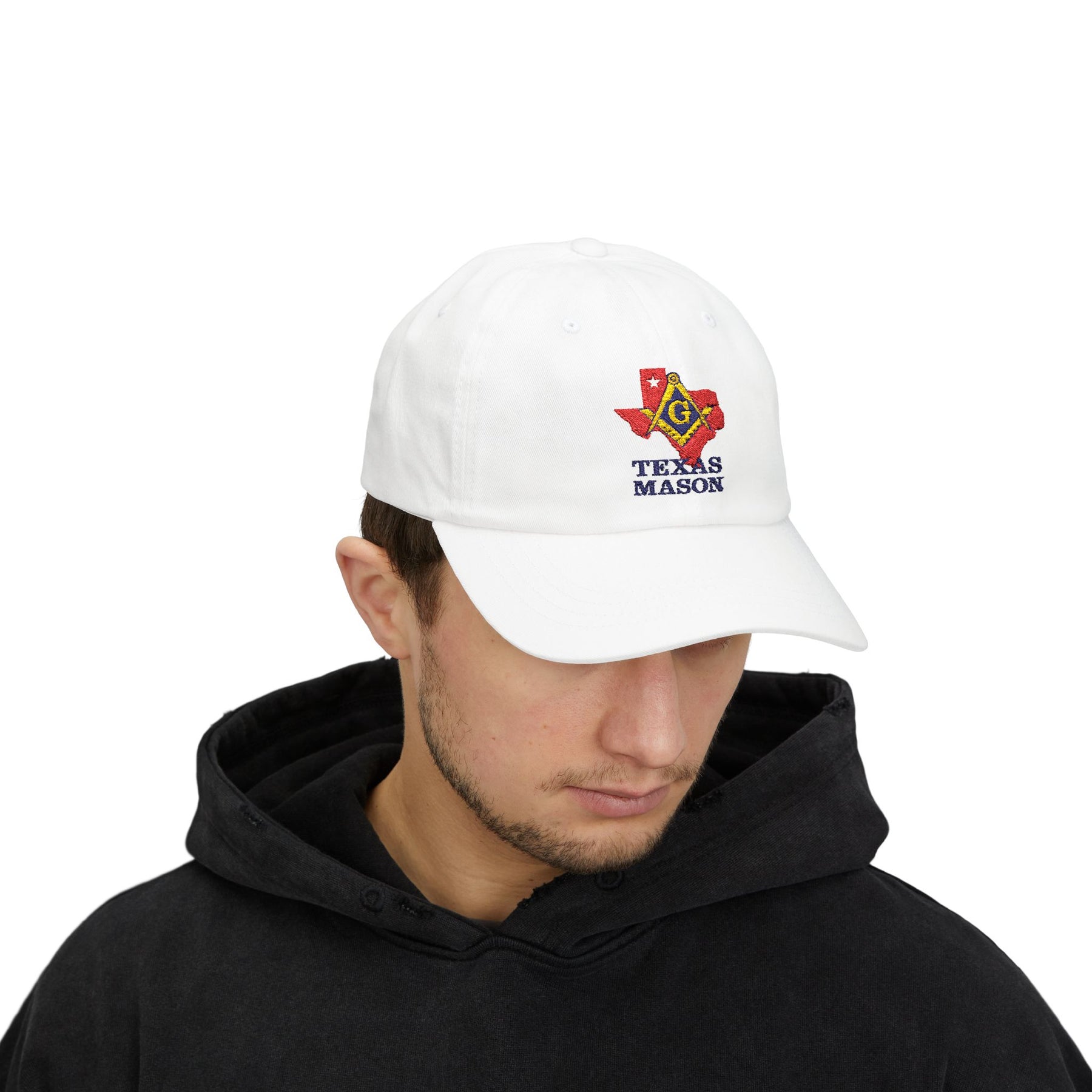 Master Mason Blue Lodge Baseball Cap - Embroidered Texas Mason Dad Cap - Bricks Masons