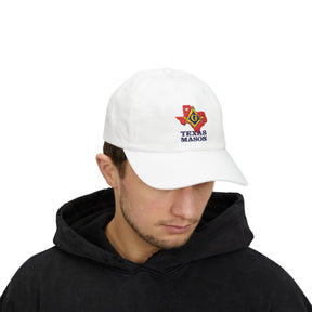 Master Mason Blue Lodge Baseball Cap - Embroidered Texas Mason Dad Cap - Bricks Masons