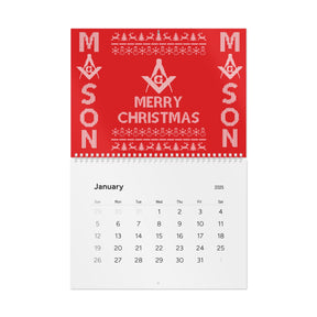 Master Mason Blue Lodge Calendar -  Ugly Merry Christmas Square and Compass G 2025