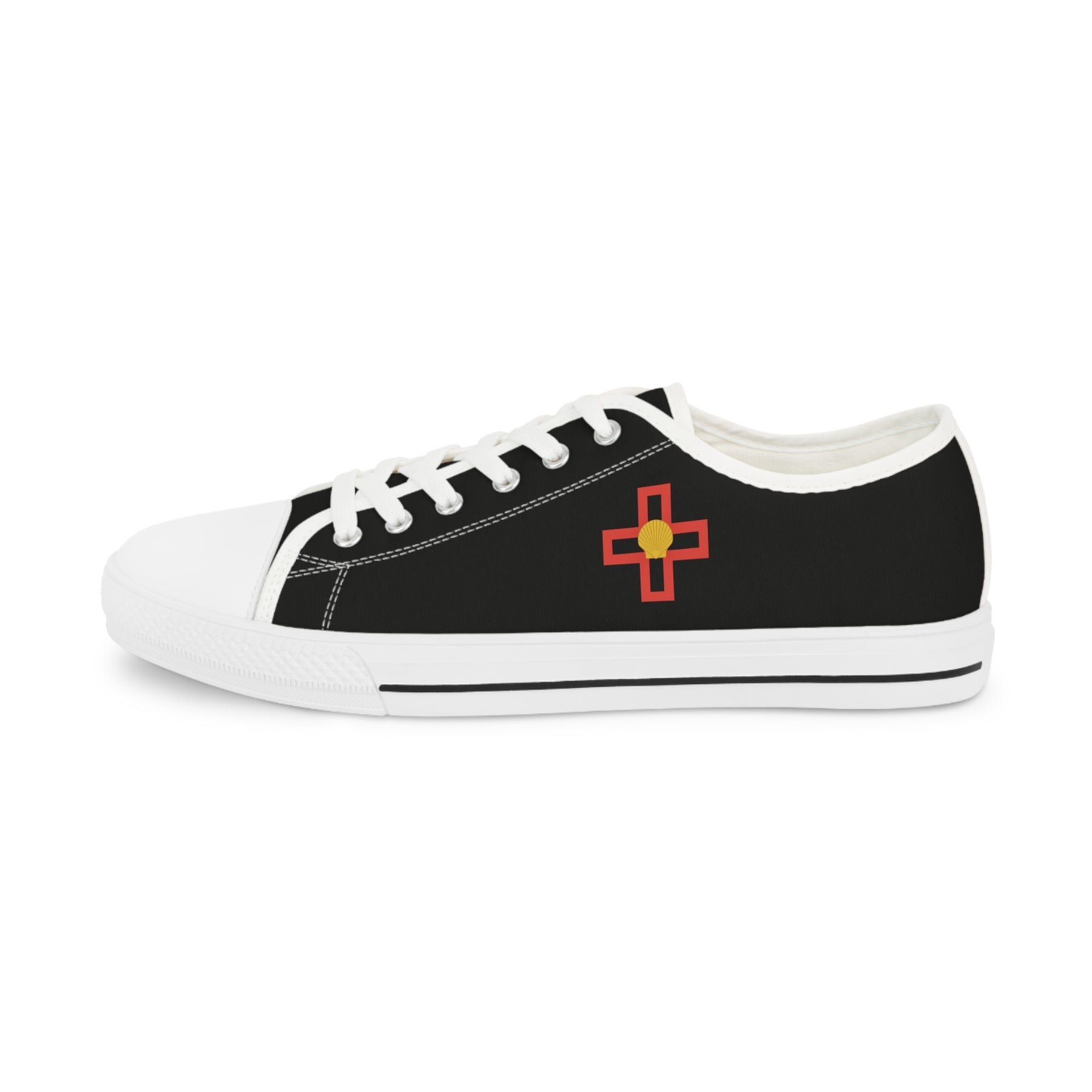 St. Thomas of Acon Sneaker - Low Top Sneaker Black & White - Bricks Masons