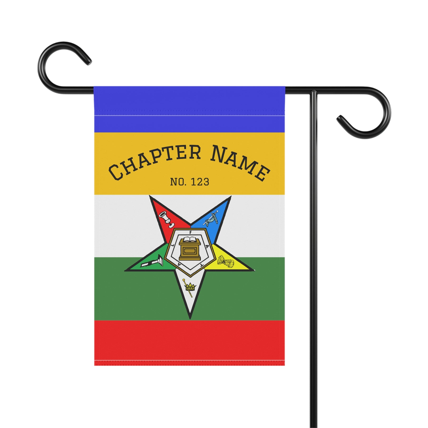 OES Yard Flag - Colorful Printed Design With Personalization - Bricks Masons