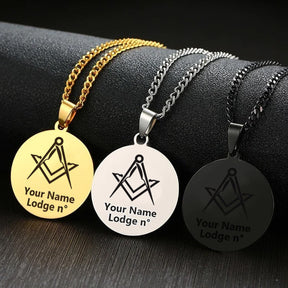 Master Mason Blue Lodge Necklace - Various Stainless Steel Colors