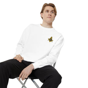 Master Mason Blue Lodge Sweatshirt - Embroidered Emblem Square & Compass G - Bricks Masons