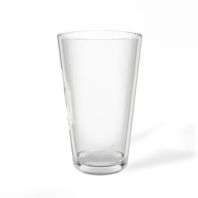Master Mason Blue Lodge Pint Glass - Checkered Floor Pillars All-Seeing Eye & Tools - Bricks Masons
