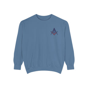 Master Mason Blue Lodge Sweatshirt - Square & Compass with G US Flag - Bricks Masons