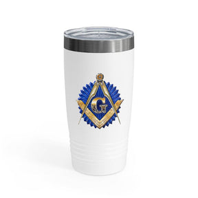 Master Mason Blue Lodge Ringneck Tumbler - Golden Square & Compass G