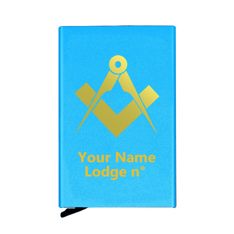 Master Mason Blue Lodge Credit Card Holder - Various Colors - Bricks Masons