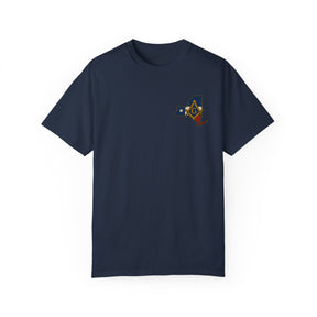Master Mason Blue Lodge T-Shirt - Garment-Dyed New York Mason - Bricks Masons