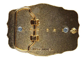 Master Mason Blue Lodge Belt Buckle  -  Blue Raised Square & Compass - Bricks Masons