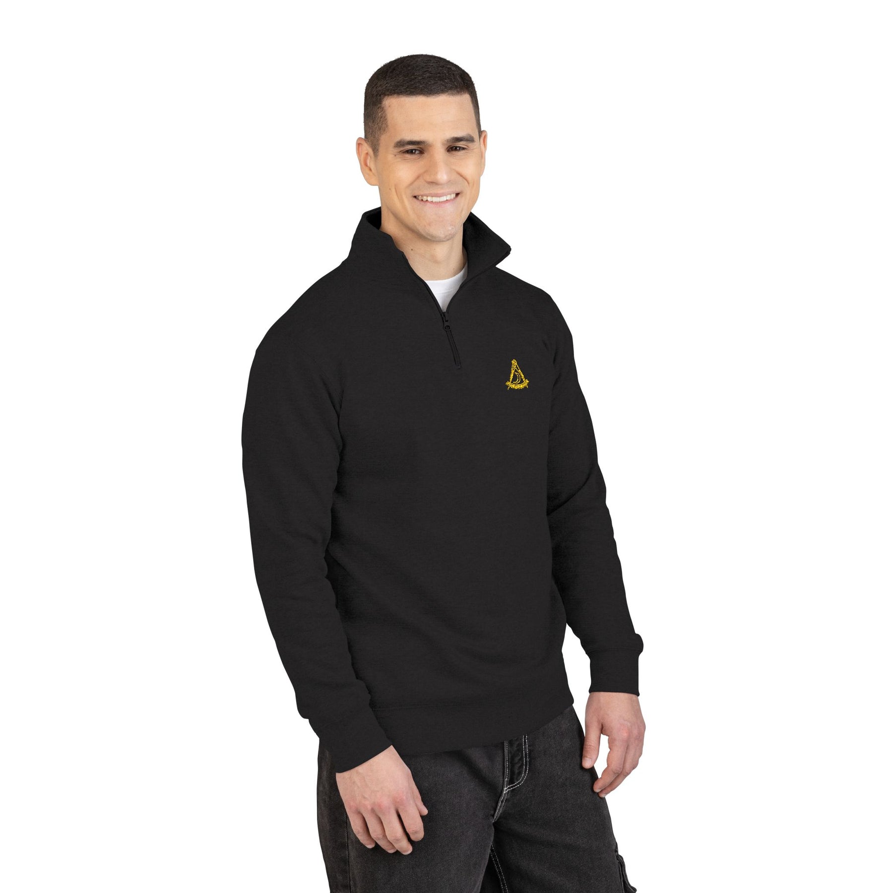 District Deputy Grand Master Blue Lodge Sweatshirt - Square Compass & Moon Embroidery - Bricks Masons