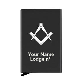 Master Mason Blue Lodge Credit Card Holder - Various Colors - Bricks Masons