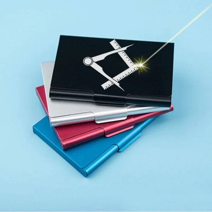 Master Mason Blue Lodge Business Card Holder - Various Colors