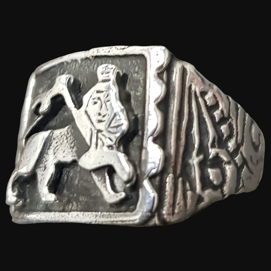 Rastafari Ring Leon Judah Silver 8 Gr 1.5 Cm Art 900 - Bricks Masons