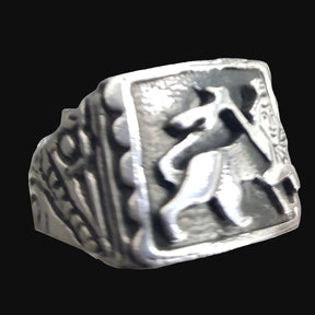 Rastafari Ring Leon Judah Silver 8 Gr 1.5 Cm Art 900 - Bricks Masons