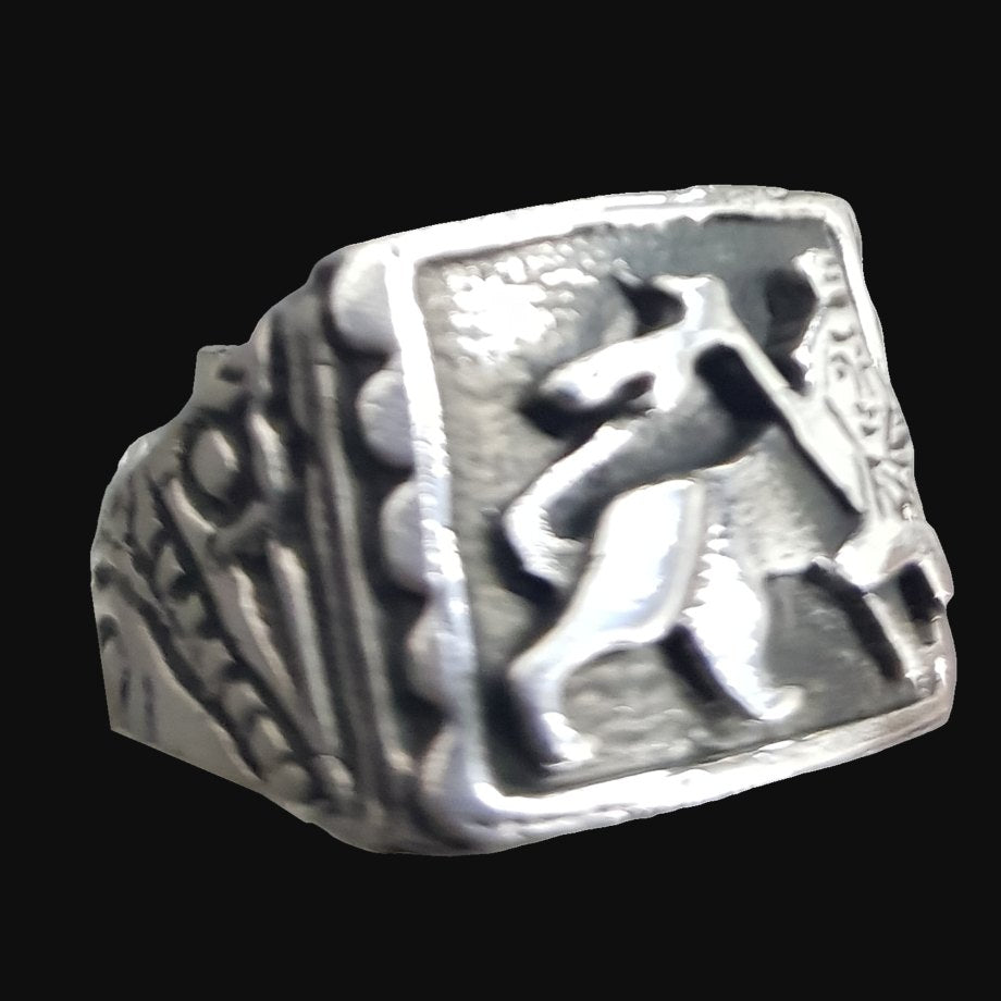 Rastafari Ring Leon Judah Silver 8 Gr 1.5 Cm Art 900 - Bricks Masons