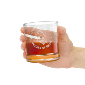 Master Mason Blue Lodge Whiskey Glass - S&C G Goat of Strength Whiskey of Spirit