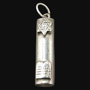 Silver Star of David Cartridge Pendant 2.5 cm 3 g Art 938 - Bricks Masons
