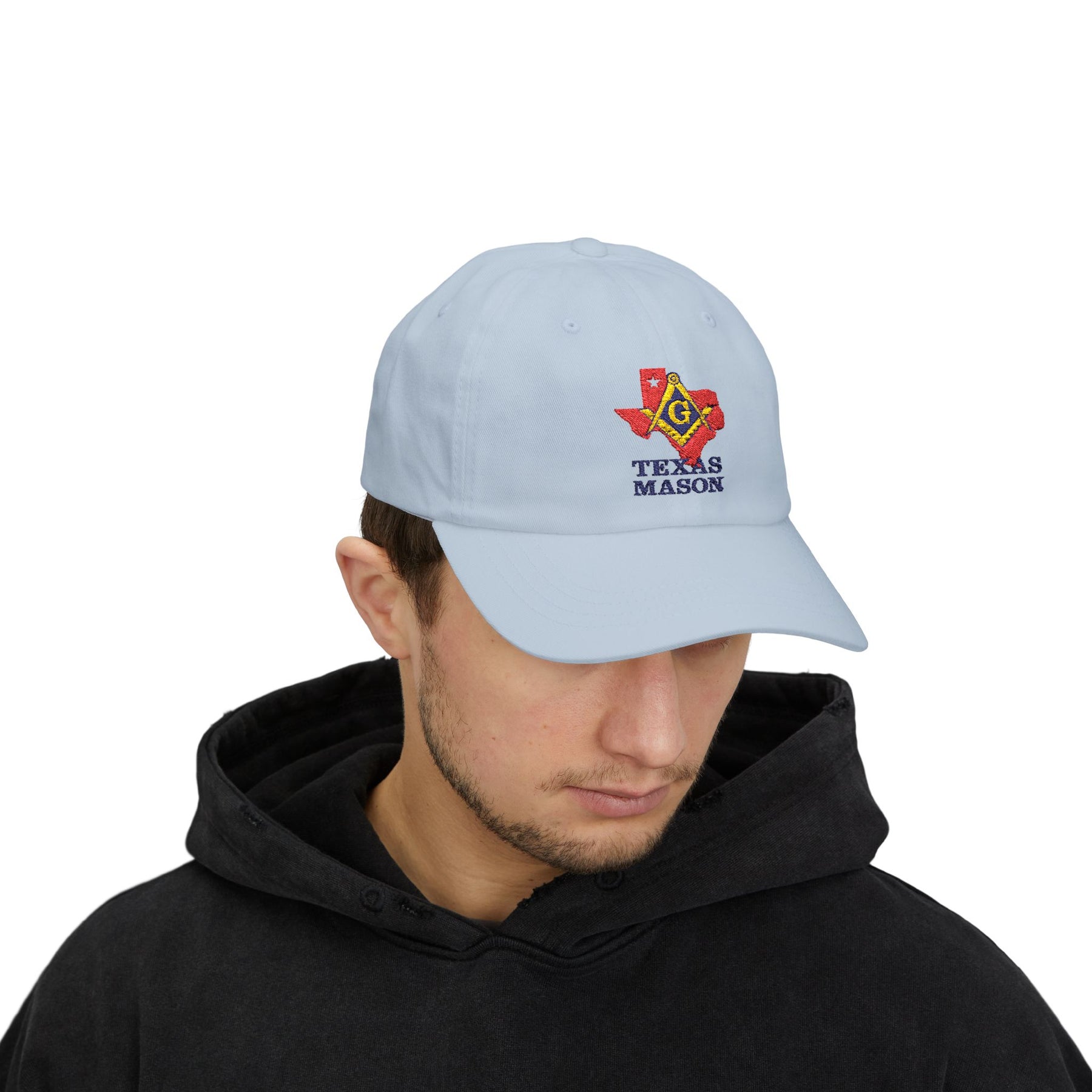 Master Mason Blue Lodge Baseball Cap - Embroidered Texas Mason Dad Cap - Bricks Masons