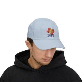 Master Mason Blue Lodge Baseball Cap - Embroidered Texas Mason Dad Cap - Bricks Masons