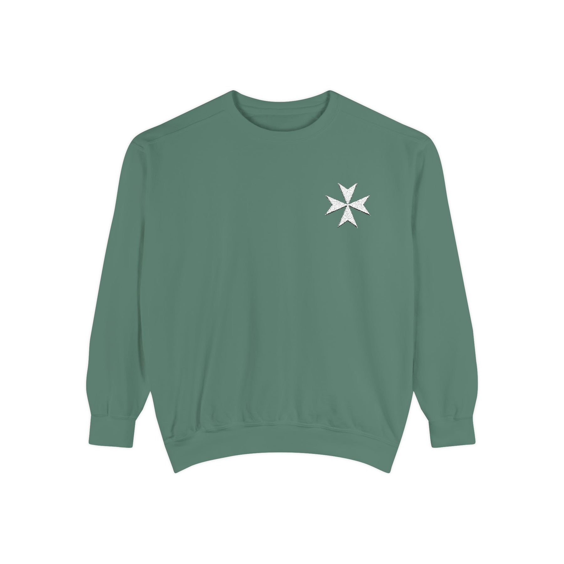 Order of Saint Lazarus Sweatshirt - Embroidered White Cross Emblem - Bricks Masons