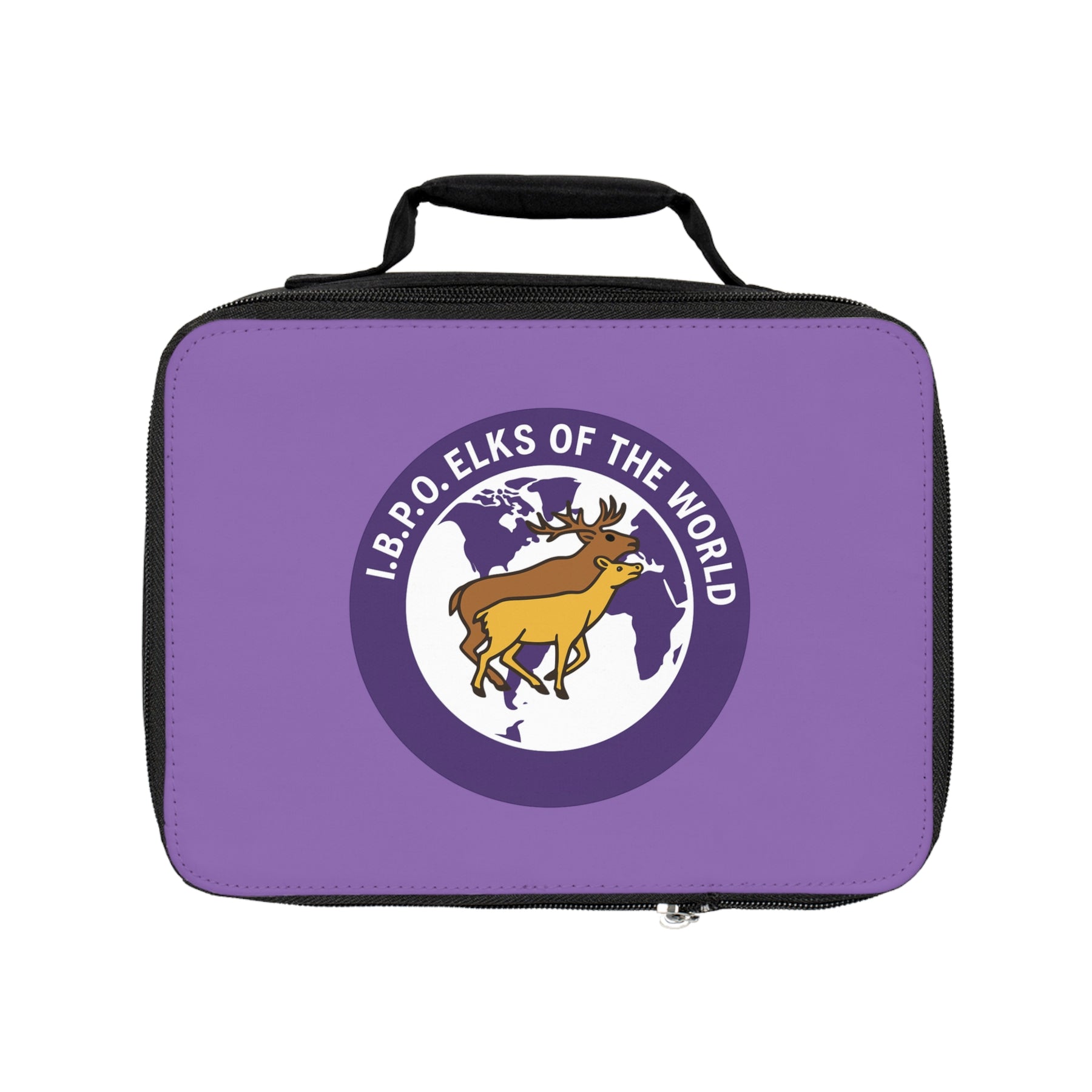 Elks of the World Lunch Bag - Purple Color Fully Insulated Zipper Closure - Bricks Masons