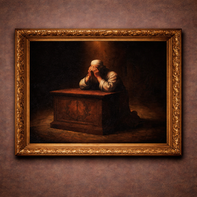 Masonic Canvas - The Master at Prayer - Bricks Masons