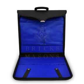 Past Sovereign Master Allied Masonic Degrees Apron Case - Black Imitation Leather MM, WM, Provincial - Bricks Masons