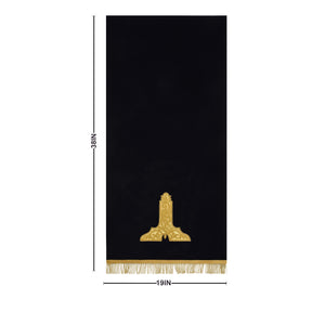 Senior Warden Blue Lodge Officer Pedestal Cover - Dark Blue Velvet With Gold Bullion - Bricks Masons
