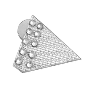 Masonic Lapel Pin - Silver Plated Pyramid - Bricks Masons