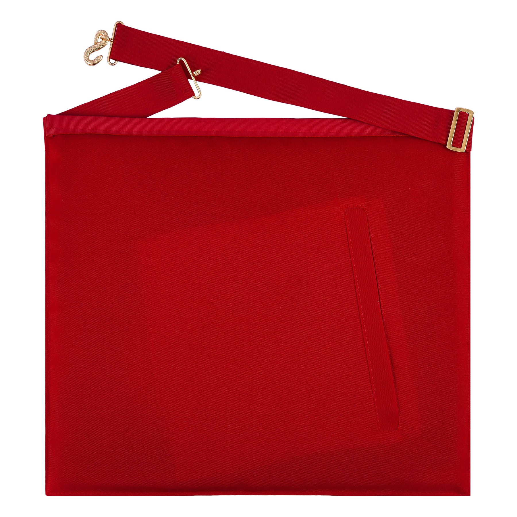 Past High Priest Royal Arch Chapter Apron - Red Ribbon With Triple Tau - Bricks Masons