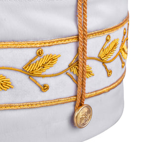 Sovereign Grand Commander 33rd Degree Scottish Rite Crown Cap - Hand Embroidery Gold Bullion - Bricks Masons