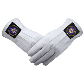 Knights Templar Commandery Glove - Leather With Black Patch - Bricks Masons