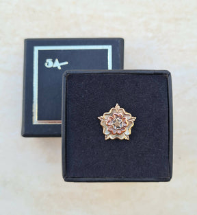 Masonic Lapel Pin - Sub Rosa Copper & Silver - Bricks Masons