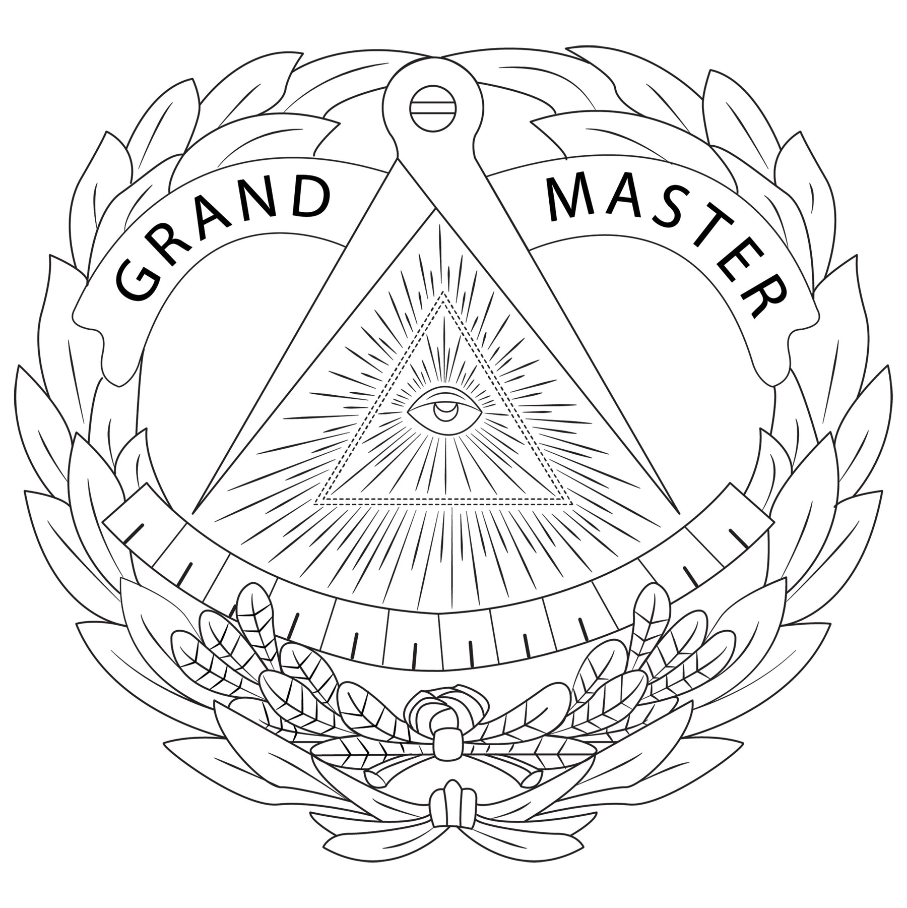 Grand Master Blue Lodge Briefcase - Genuine Leather Crazy Horse Finish - Bricks Masons