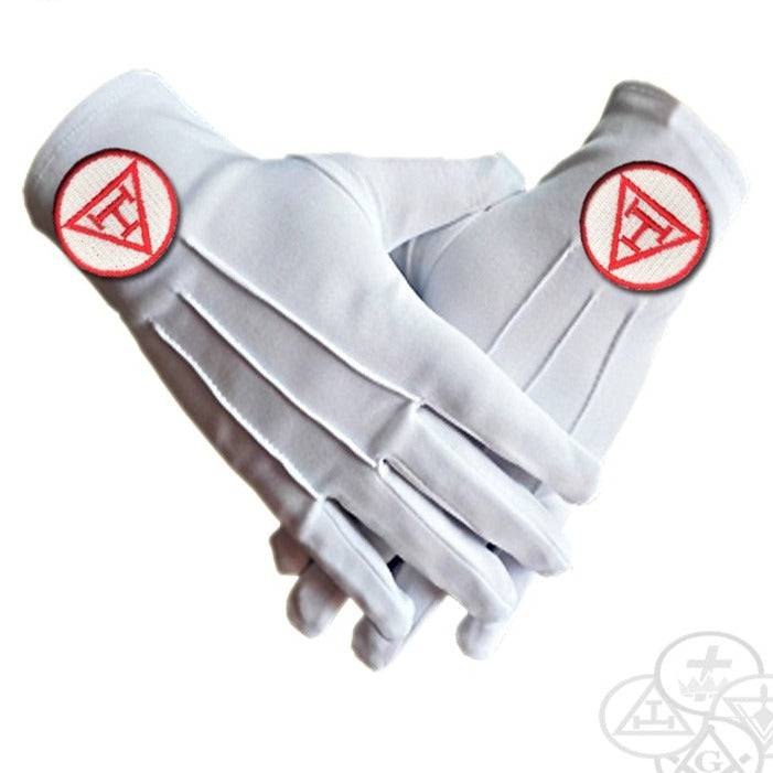 Royal Arch Chapter Gloves - Red Triple Tau