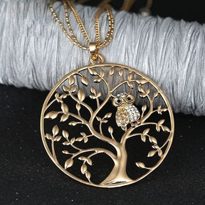 Ancient Israel Pendant - Zinc Alloy Owl Tree of Life - Bricks Masons