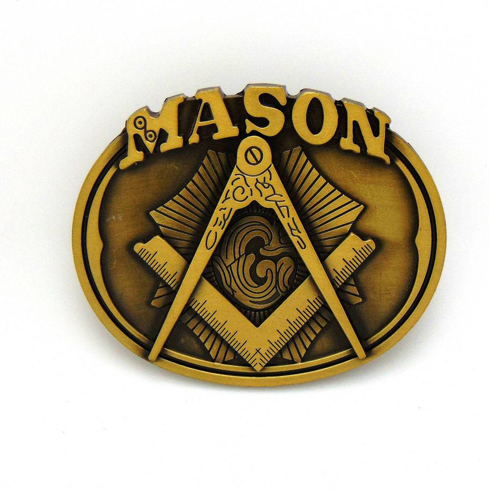 Master Mason Blue Lodge Belt Buckle - Square & Compass Multiple Colors