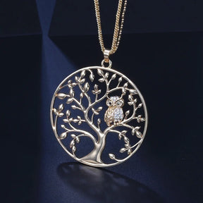 Ancient Israel Pendant - Tree of Life Owl Pattern Round - Bricks Masons