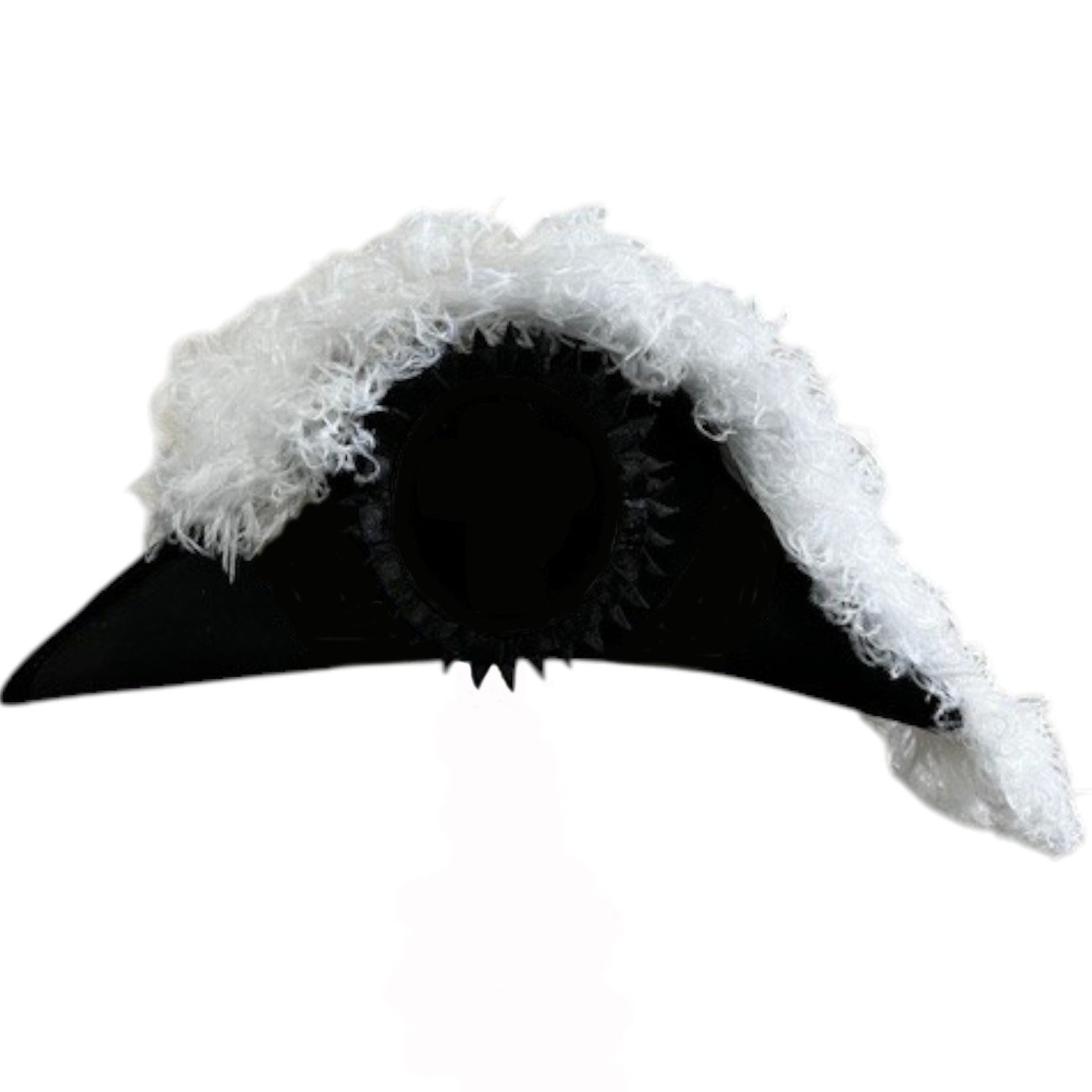 Line Officer Knights Templar Illinois Regulation Chapeau - All White Plumes - Bricks Masons