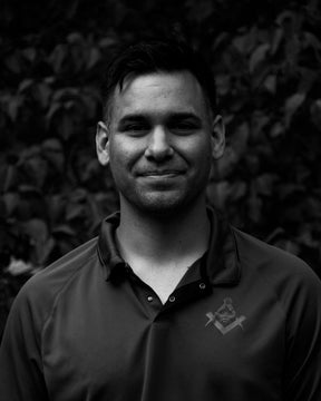 Master Mason Blue Lodge Polo Shirt - Black Debossed - Bricks Masons