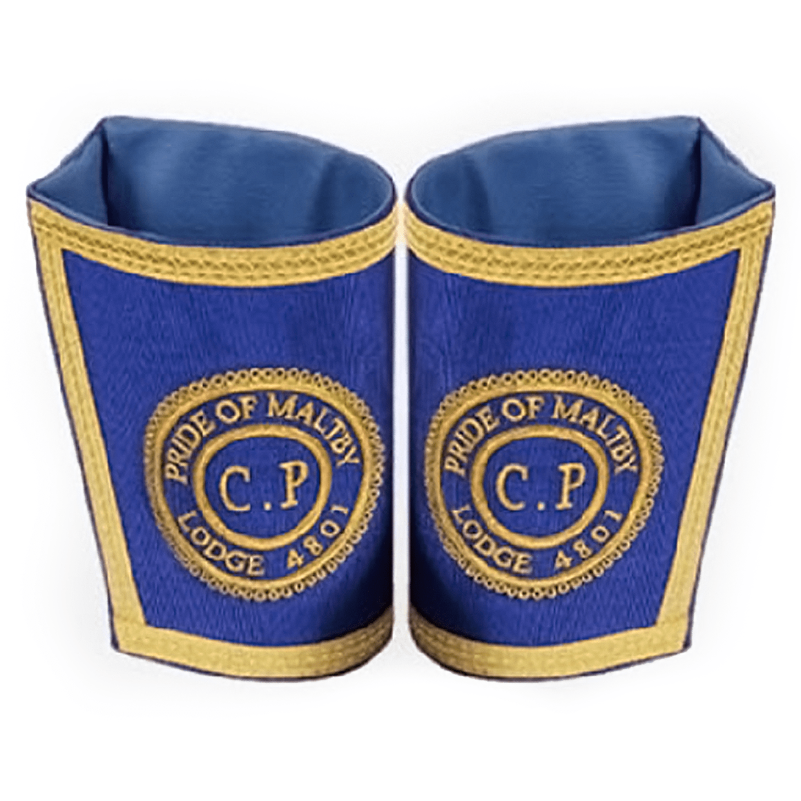 Royal Antediluvian Order of Buffaloes R.A.O.B. Cuff - Blue Hand Embroidered